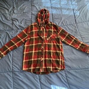 Plaid Hooded Sweatshirt